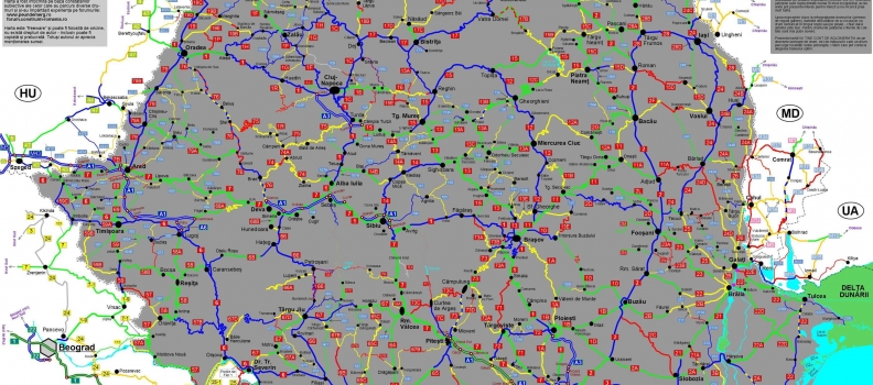 Harta calitatii drumurilor din Romania -21052017